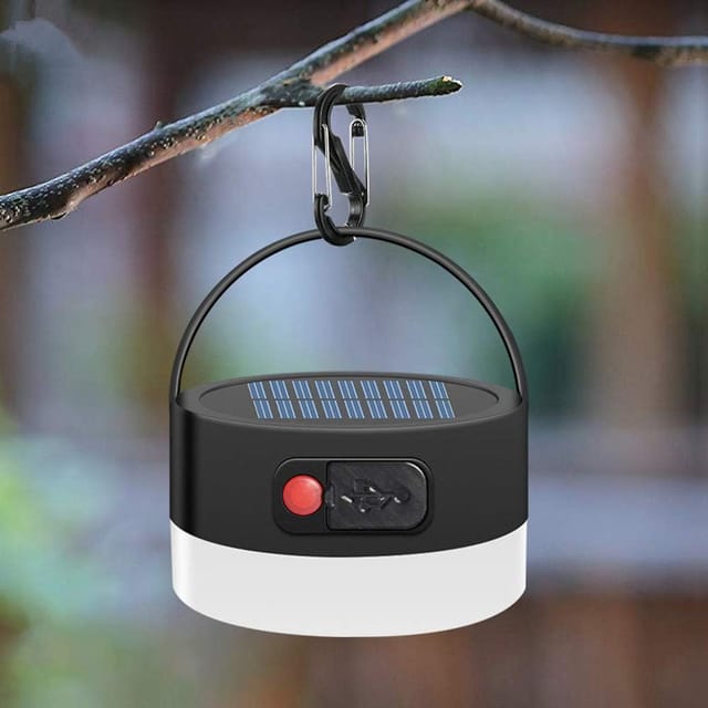 Wiederaufladbare 2-in-1-camping-solarlaterne, Tragbare Mini-led-solarlaterne, 2000-mah-akku, Wasserdichtes Ip65-campinglicht, Notlicht Für Camping, Biwak, Angeln, Wandern, Zelt