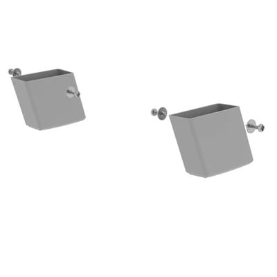 Munk - Günzburger Steigtechnik 2x Montageset Außenschuh für Holzleiter 60 x 23 mm - 019619
