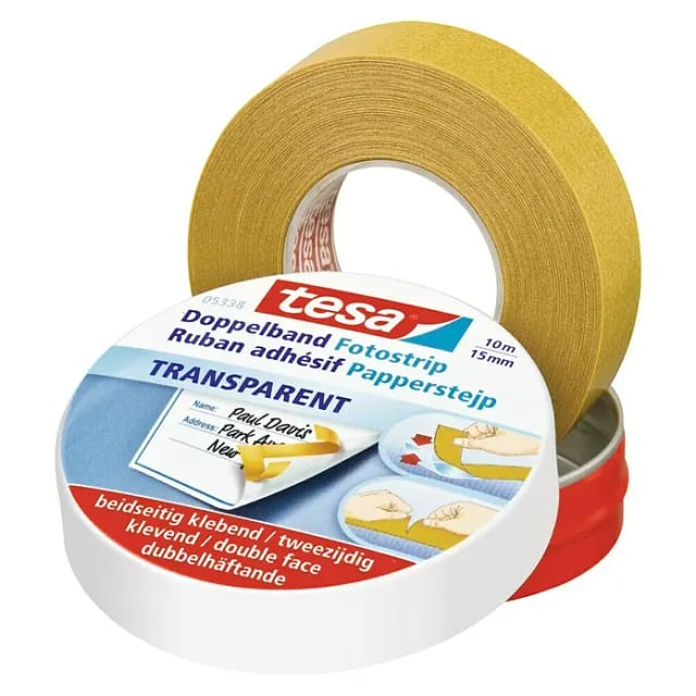 Tesa - Bastelband Doppelband Maße: 15 mm x 10 m (b x l) beidseitig klebend: Ja