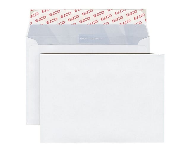 Briefumschlag Office DIN B6 176 x 125 mm (B x H) ohne Fenster 100g/m² mit Haftklebung Papier hochweiß 25 St./Pack.