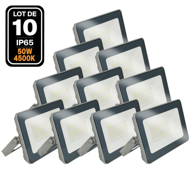10 LED-Fluter 50W Proline Neutralweiß 4000K Hohe Helligkeit.