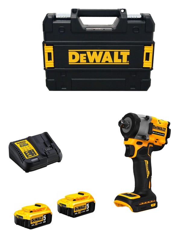 Schlagschrauber DeWALT DCF922P2T (2 x 5,0 Ah + DCB115 + TSTAK II)