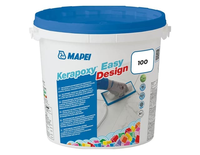Kerapoxy Easy Design Zweikomponenten-Epoxidharzmörtel, dekorativ, säure- und schimmelbeständig für Boden und Wand (MAPXED3 - Mapei