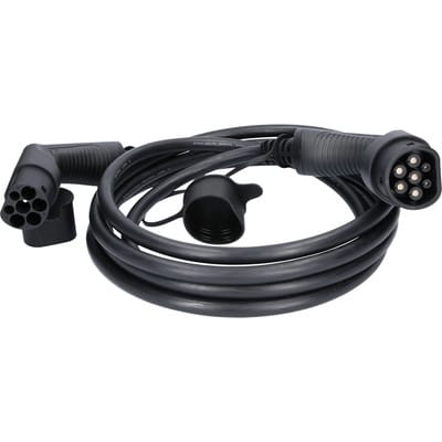 KS-Tools 117.7190 efuturo Ladekabel gerade, Typ 2 auf Typ 2 Stecker, 3 Phasen, bis zu 22 kW, 32 A, 4