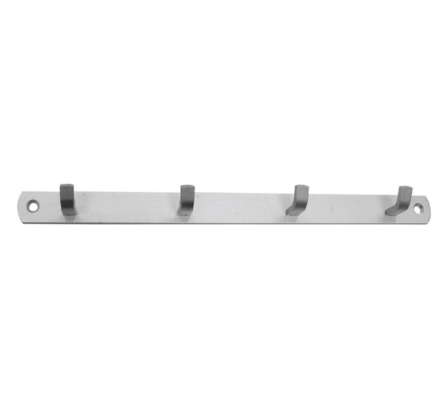 HSI - Hakenleiste, mit 5 Haken, Aluminium, weiß, 340mm, 1 stk