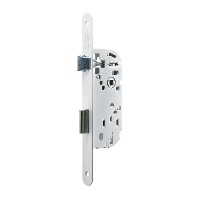 Yale - Einsteckschloss mit Riegel, Kasten 135 mm, Achse 40 mm, 1/2 Drehung weiß