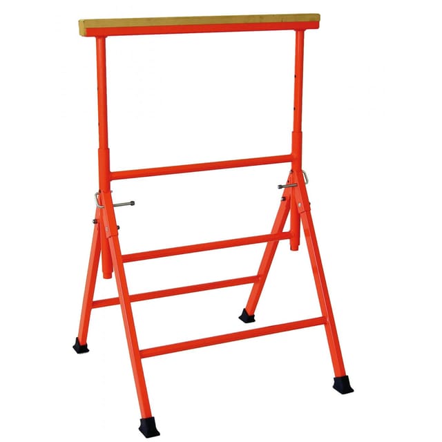 [113010] Tréteau professionnel Mondelin réglable 80 à 130cm poutre bois