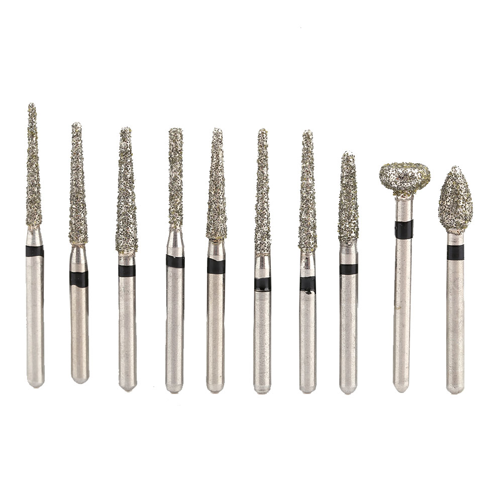 10-teiliges Set Zahnärztlicher Diamantbohrer, Fg 1,6 Mm Hochgeschwindigkeits-handstück, Schleifspitzen
