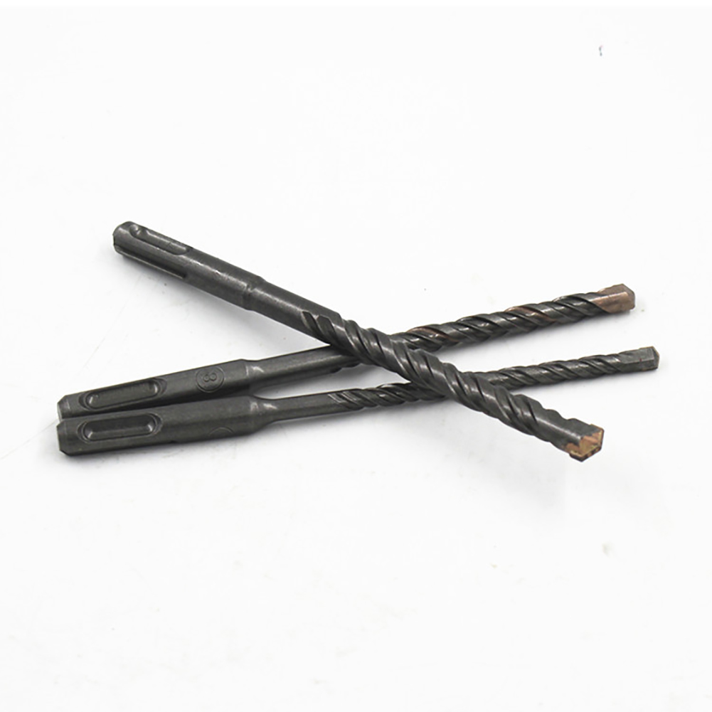3-teiliges Set Aus 6/8/10 Mm Elektrischen Schlagbohrern Mit 2 Löchern Und 2 Nuten Für Beton Und Mauerwerk