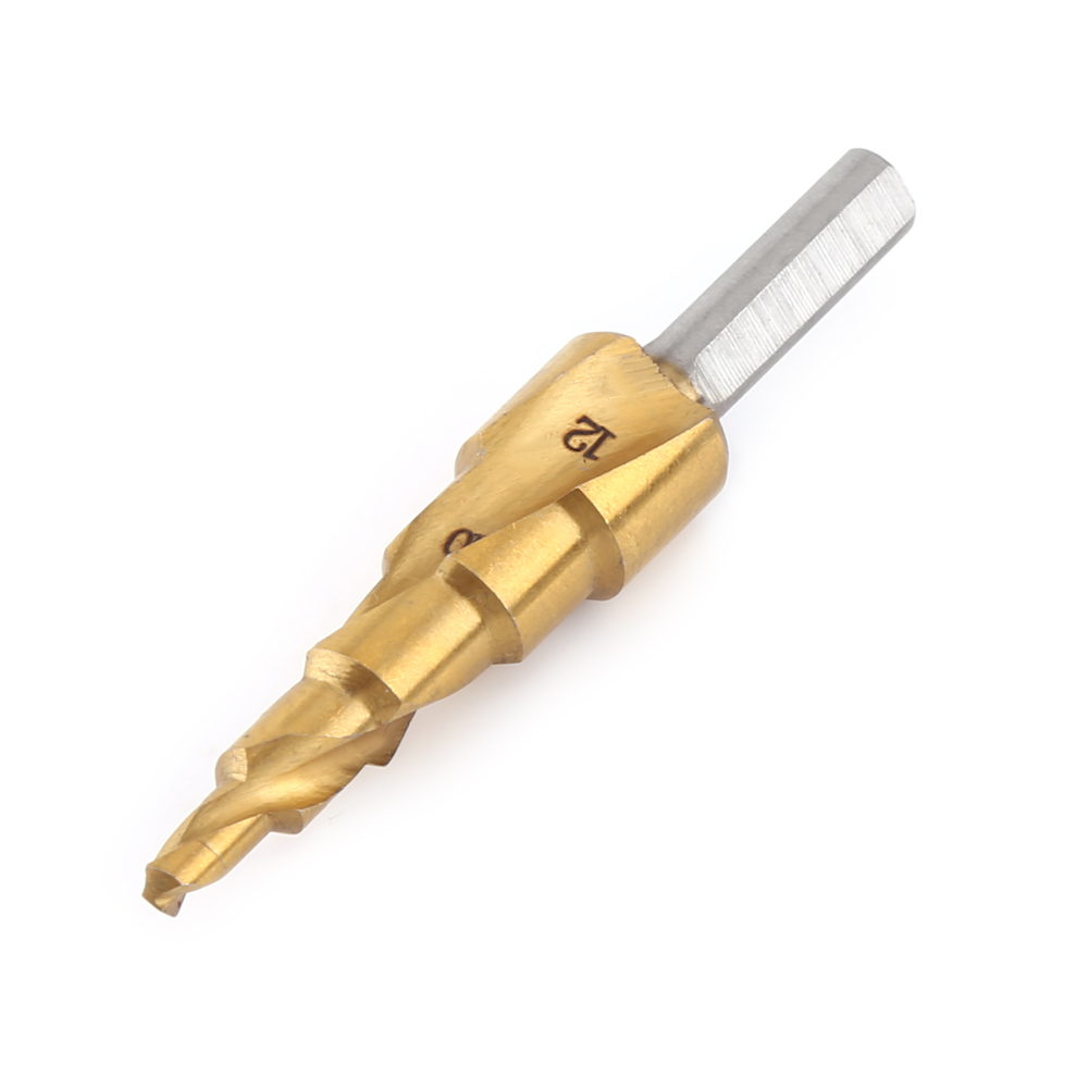 Hss-stufenbohrer 4–12 Mm, Spiralnut, Dreieckiger Schaft