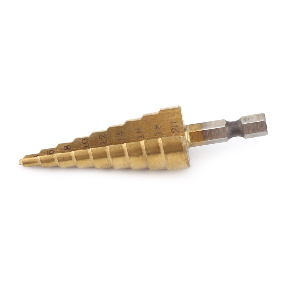 1 Hss-stufenbohrer Mit Titanbeschichtung, Sechskantschaft, 4–20 Mm