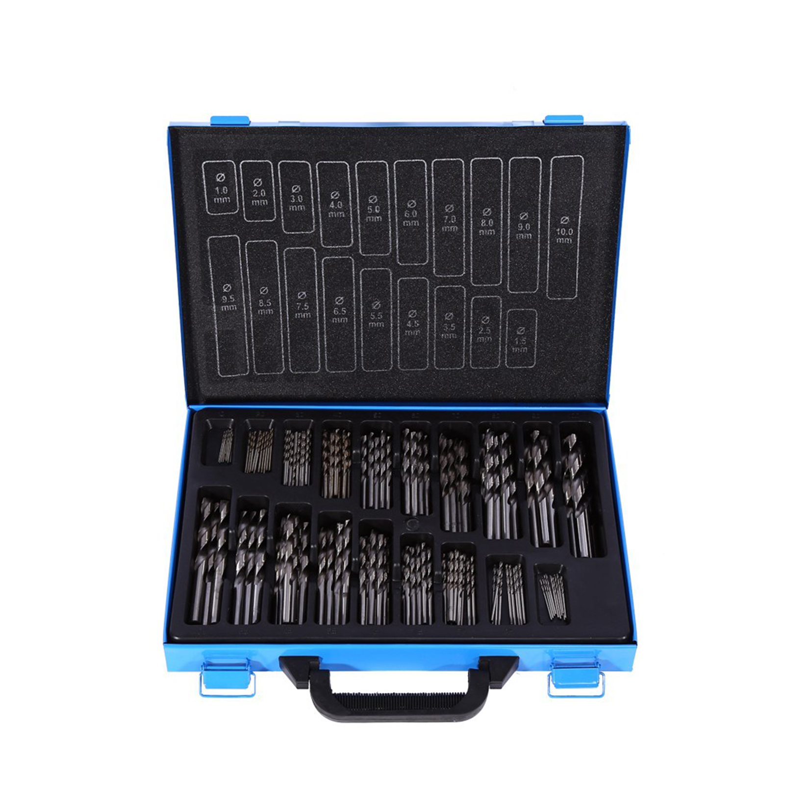 170-teiliges Hss-bohrerset (1–10 Mm) Aus Präzisions-schnellarbeitsstahl 4241, Im Koffer