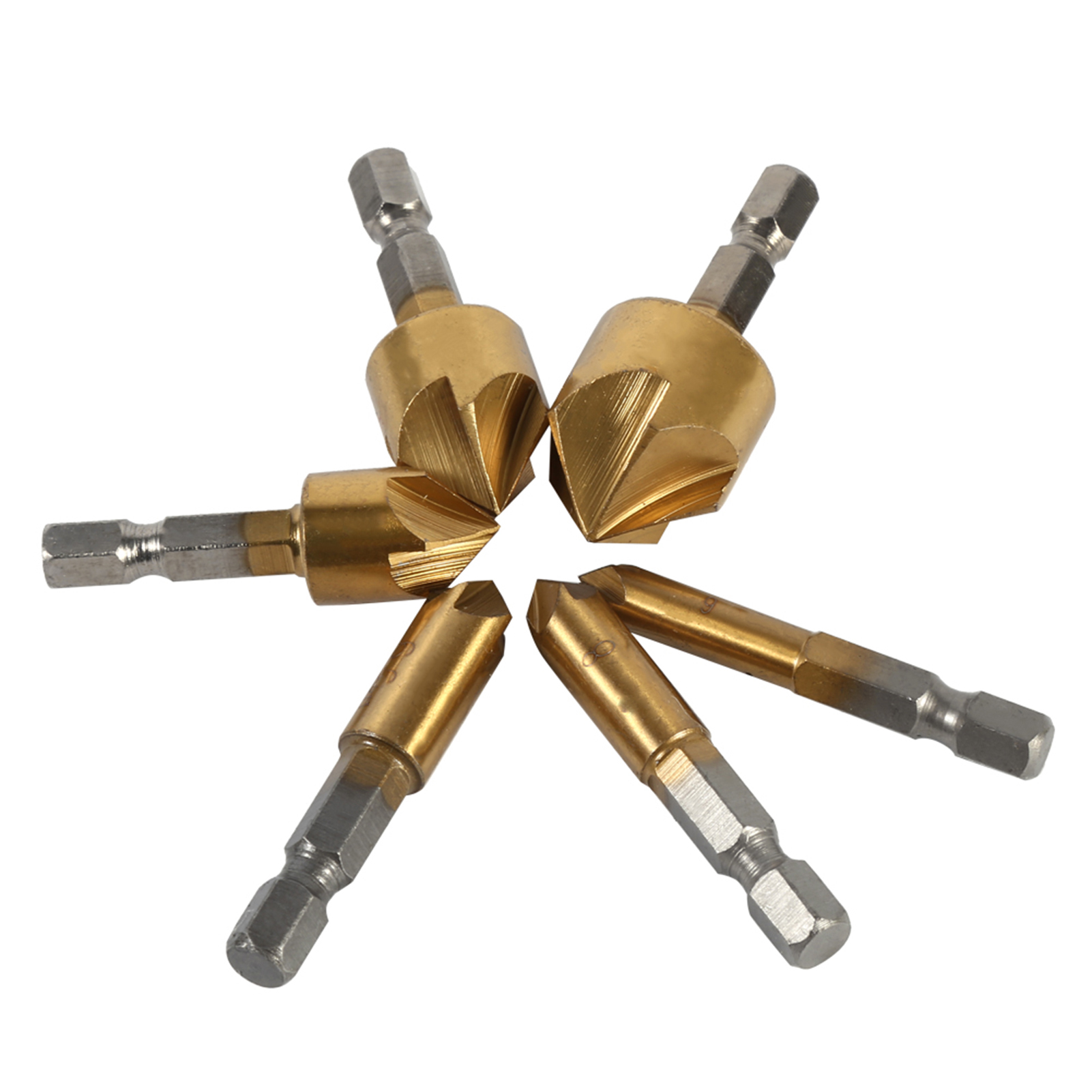 6 Hss-anfassenker, 1/4"-sechskantschaft, 90°-holzfasenfräser, 6 Mm–19 Mm