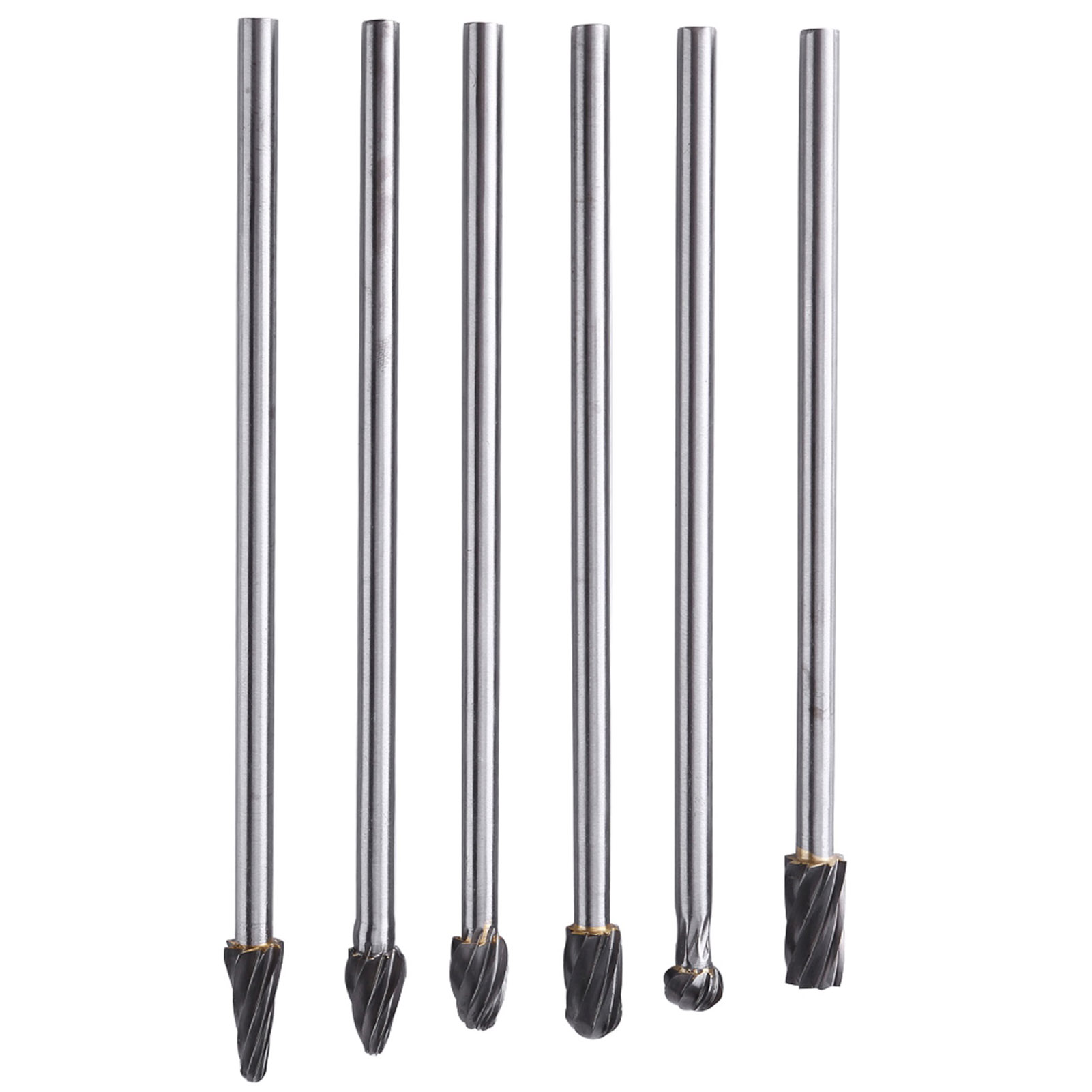 6-teiliges Set Aus Kreisfeilen Und Fräsern, Aus Wolframkarbid Und Aluminium, 6 Mm Schaft, 10 Mm Schnittdurchmesser