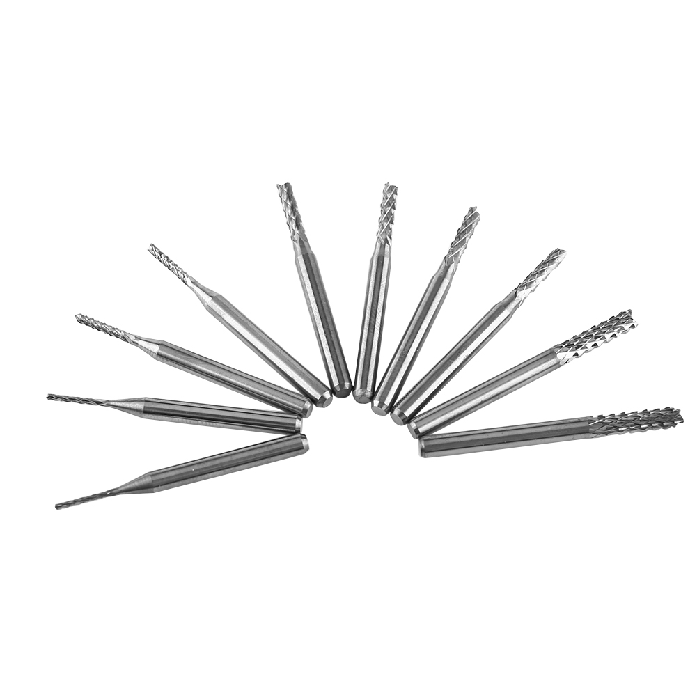 10 Stück Hartmetall-fräser, Gravierfräser, Trennscheiben 1,0, 1,5, 2,0, 2,5, 3,0 Mm