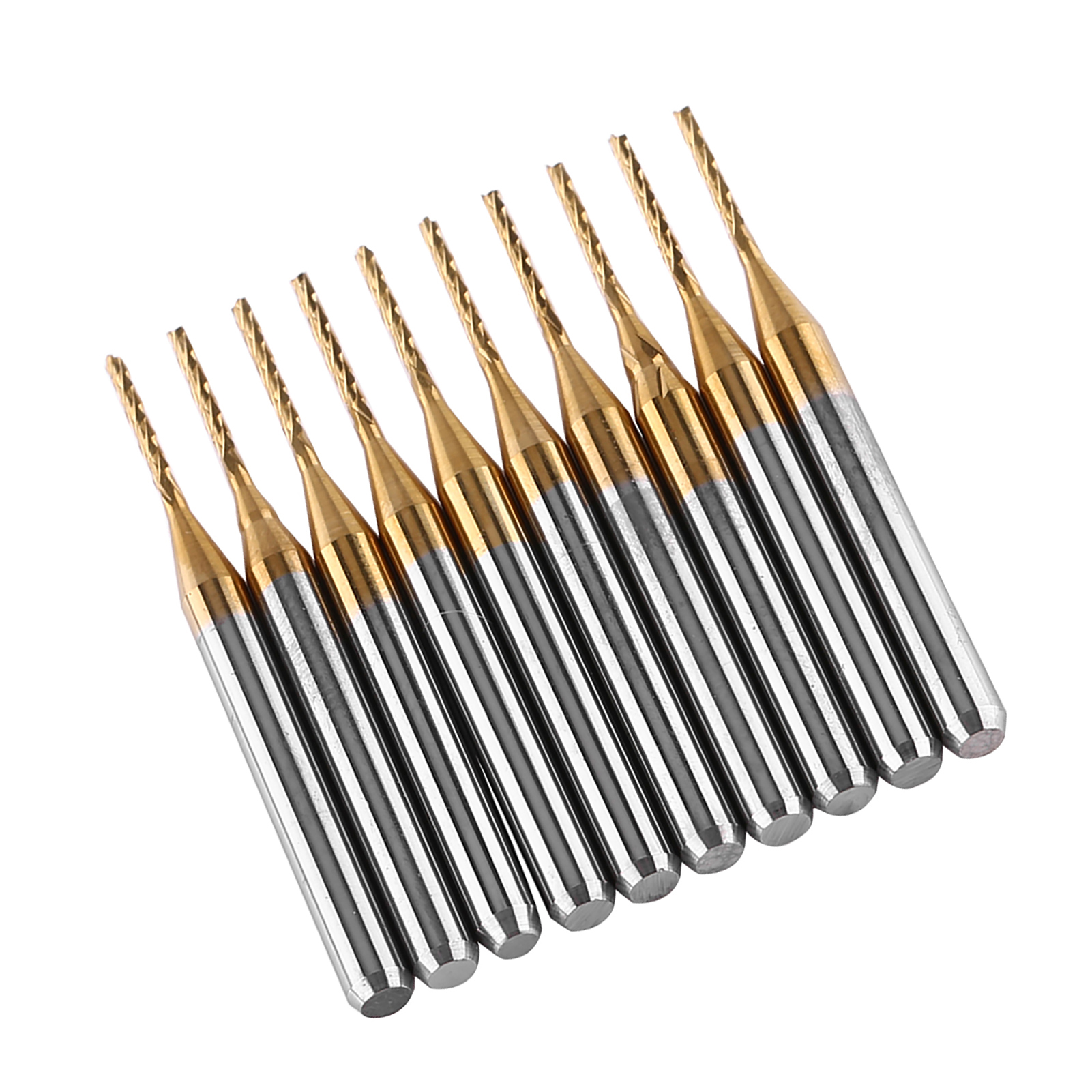 10 Stück Titanbeschichtete Hartmetall-fräser, Gravierfräser, Fräser 3,175 Mm X 1 Mm