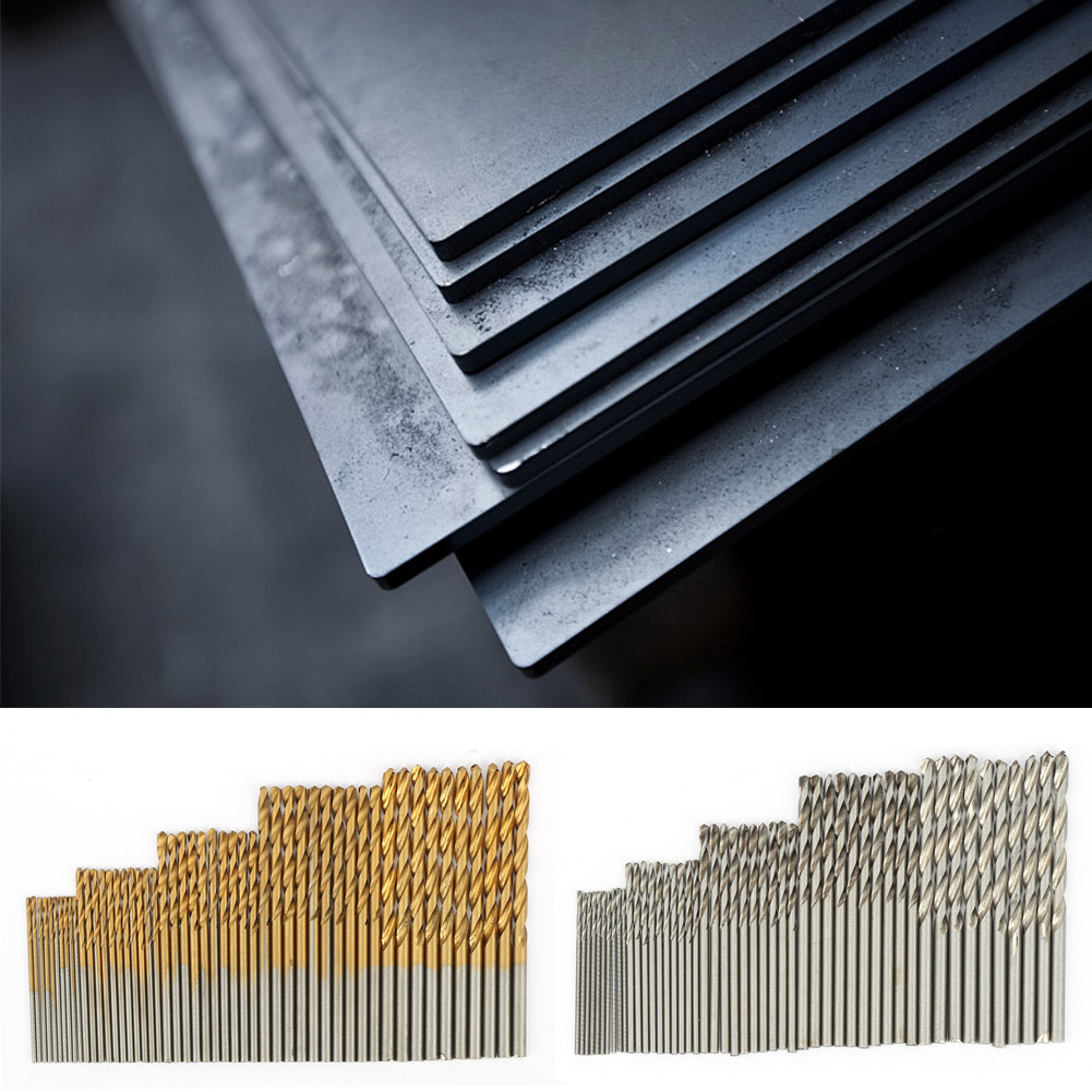100-teiliges Set Aus Titanbeschichteten, Weißen Bohrern Aus Hochgeschwindigkeitsstahl (hss)