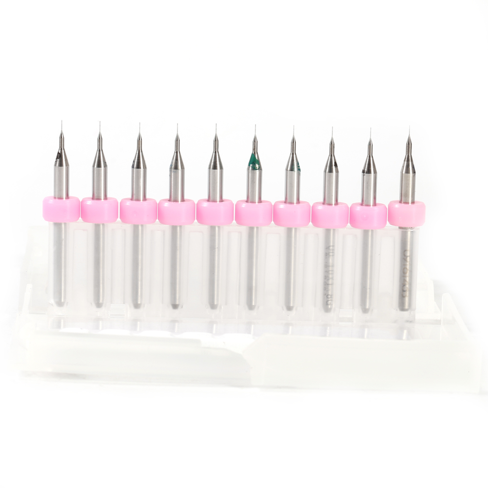 Mikrobohrer-set Für Leiterplatten Aus Hartmetall (0,1 Mm)