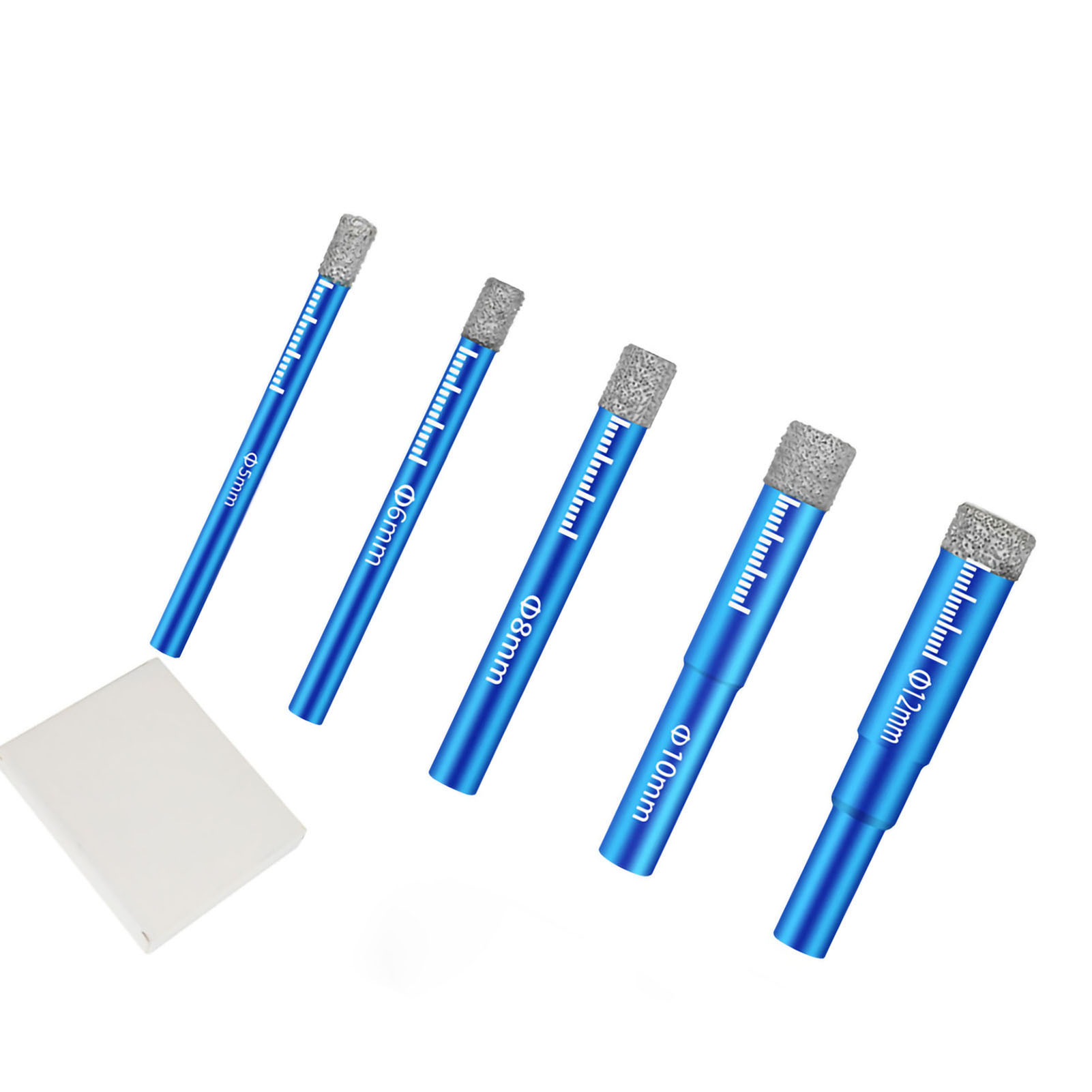 Diamantbohrer-set Für Trockenbohrungen, Hohe Härte, Universeller Rundschaft, Fliesenlochsäge, 5-teilig