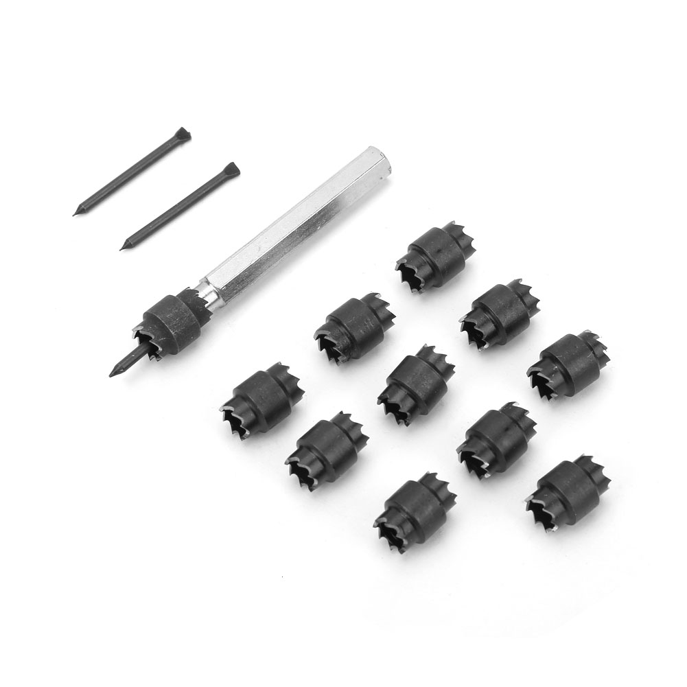 13-teiliges 3/8'' Hss Doppelseitiges Rotationspunktschweißbohrer-entfernungswerkzeugset