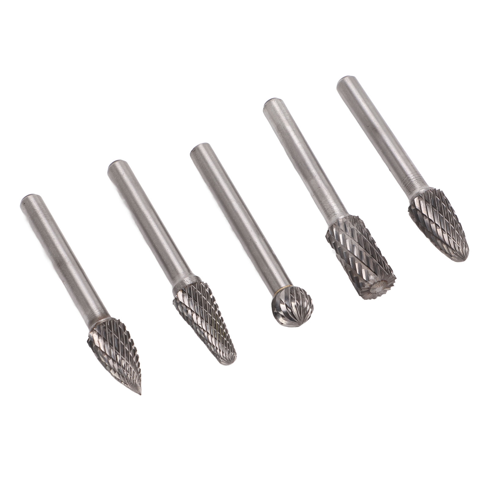 5 Stück 1/4 Zoll 6 Mm Kopf Rotationsfräser Wolframstahl Schleiffeilen Für Metall- Und Holzbearbeitung