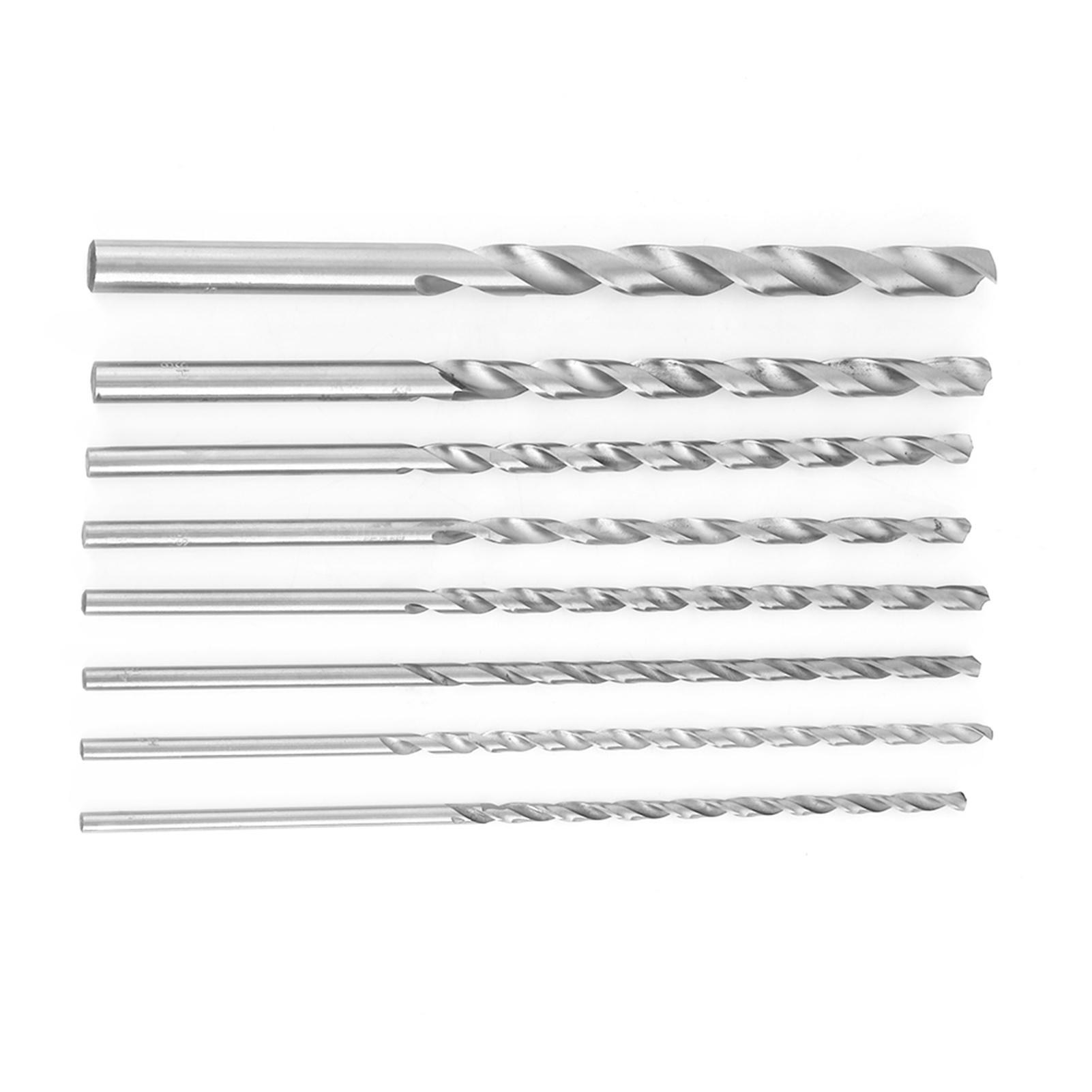 8 Extra Lange Hss-spiralbohrer Mit Geradem Schaft, 4–10 Mm, Für Holz