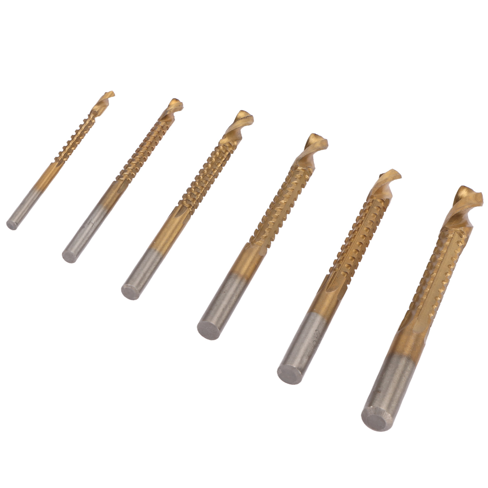 6 Stück 3-8 Mm Hss-spiralbohrer, Gezahnt, Seitlich Schneidend, Für Holz, Metall Und Kunststoff