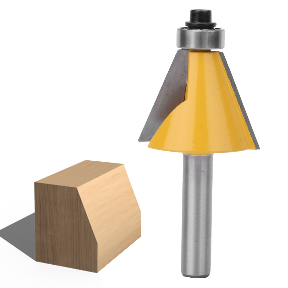 Fasenfräser Mit 8 Mm Schaft Und Kugellager, 22,5° Winkel Für Die Holzbearbeitung