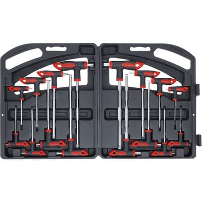 Bgs Technic - Schraubendreher-Satz mit T-Griff und seitlicher Klinge Innensechskant / T-Profil (für Torx) 16-tlg.