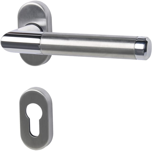 Alpertec - Rosetten-Halbgarnitur Cork rechts Edelstahl silber Beschläge