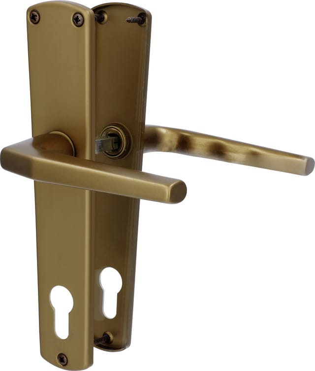 Alpertec - PZ-Langschildgarnitur Phil Aluminium bronze abgerundet Beschläge