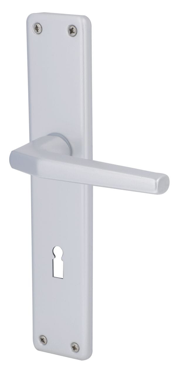 Alpertec - BB-Langschildgarnitur Tanja Aluminium F1 silber eckig Beschläge