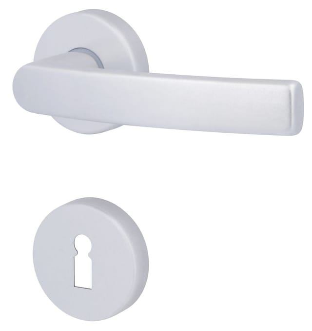 Alpertec - BB-Rosettengarnitur Vanda Aluminium silber rund Beschläge
