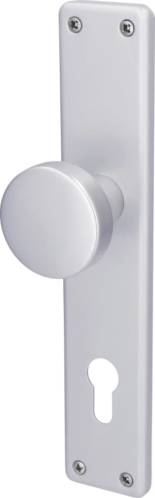 Alpertec - PZ-Knopflangschild Tanja Aluminium silber eckig Beschläge