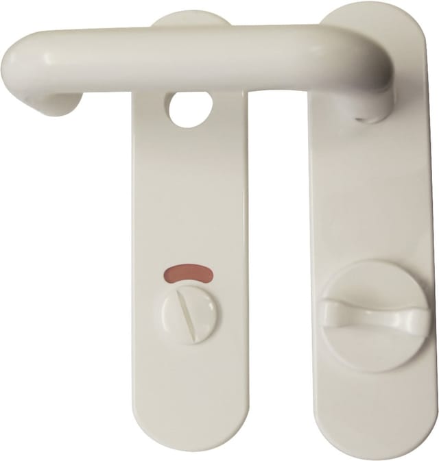 Alpertec - WC-Kurzschildgarnitur Nylon weiß abgerundet Beschläge