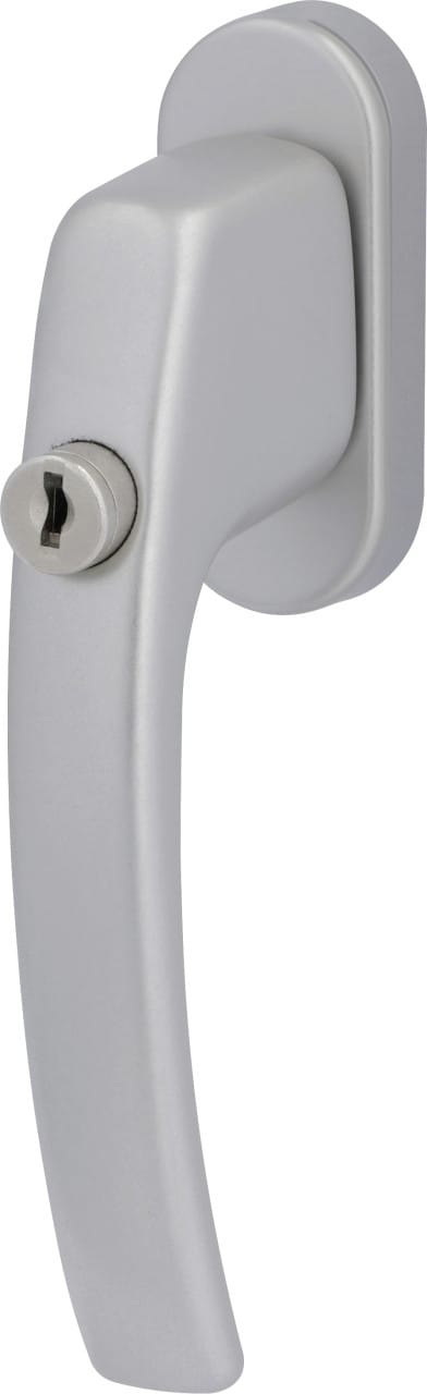 Alpertec - Fenstergriff abschließbar Aluminium F9 Edelstahl-Optik 3 Stück Fenstergriffe