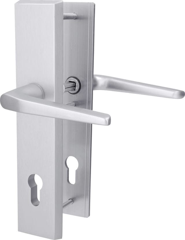 Alpertec - Schutzbeschlag Tira Drücker/Drücker Aluminium silber 72 mm Türbeschläge