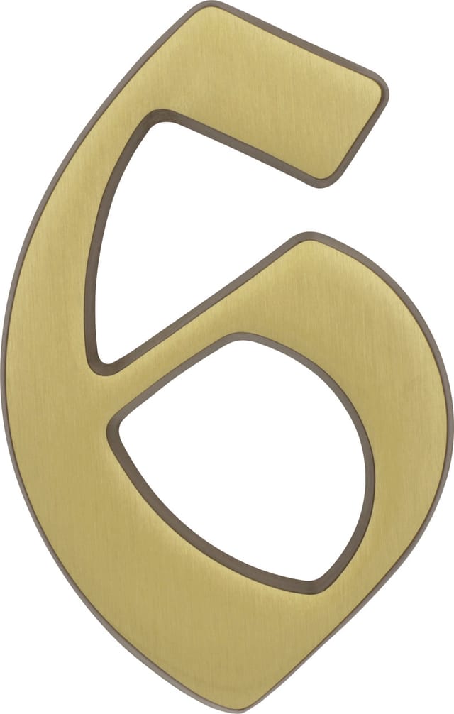 Hausnummer 6 Bronze Hausnummern Hausnummerschild - Alpertec