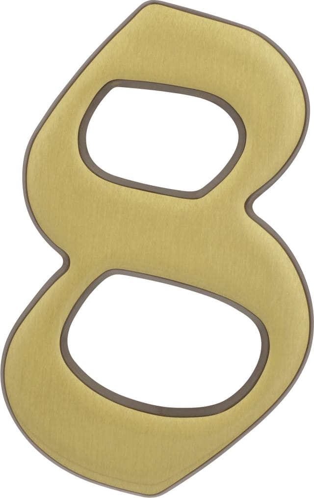 Hausnummer 8 Bronze Hausnummern Hausnummerschild - Alpertec
