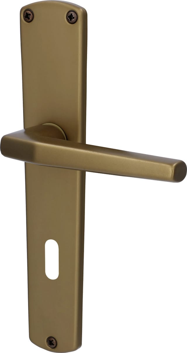 Alpertec - BB-Langschildgarnitur Phil Aluminium F4 bronze abgerundet Beschläge