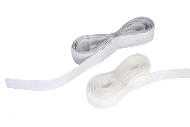 Nespoli - Klettband 2 x 150 cm, weiß, selbstklebend Haushaltsklebeband & Klebehaken