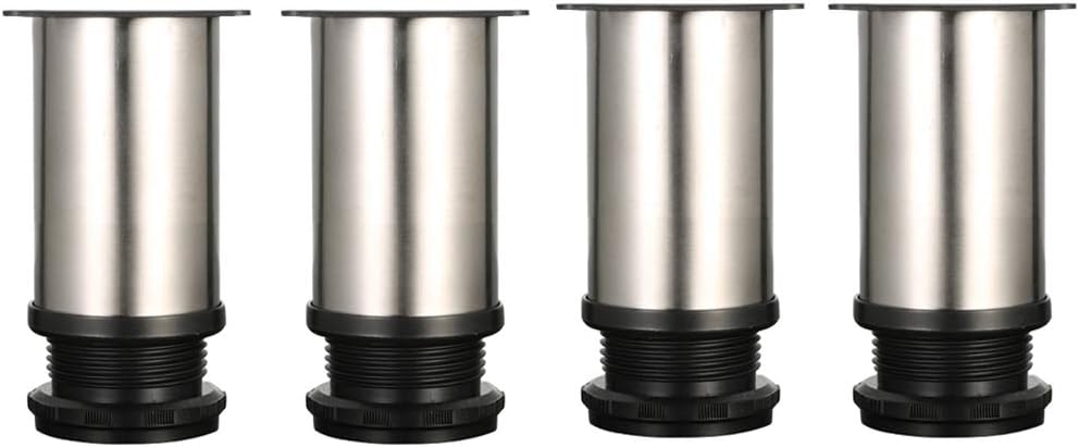 Verstellbare Füße 8cm Höhe Verdickte Schrankfüße Tischbeine Möbelfüße Edelstahl Gebürstet Höhenverstellbar 0-15mm Kommt Mit Edelstahlschrauben