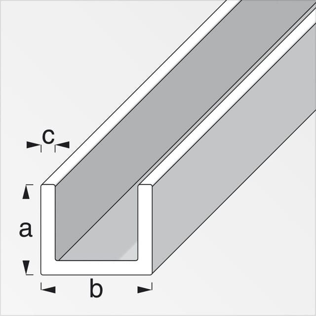 U-Profil 30 x 20 x 2000 mm Profil Aluminiumprofil u Schiene Profile - Alfer