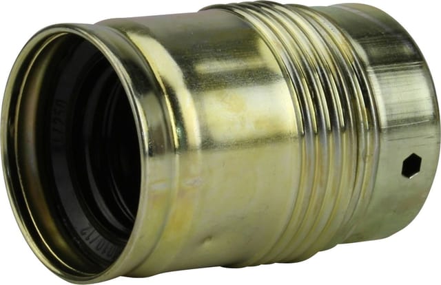Lampen-Fassung Glattmantel e 27, messing Fassungen
