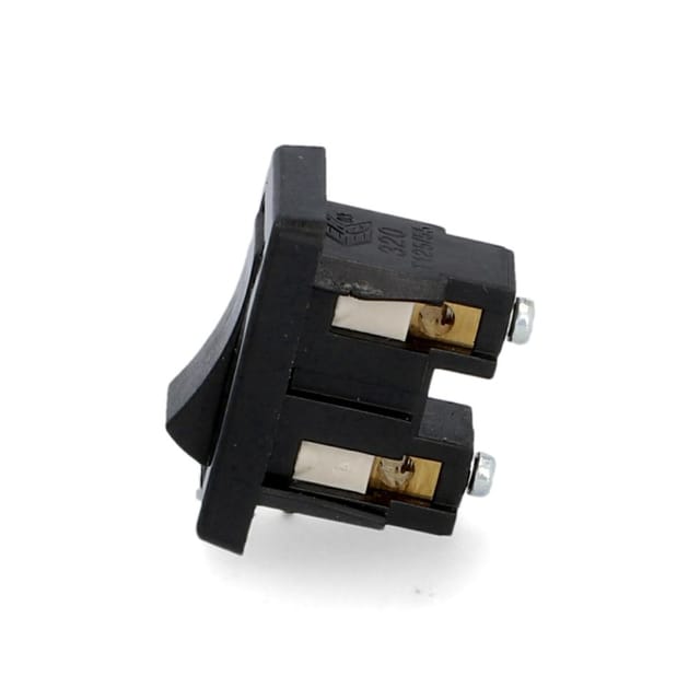 Einbau-Wippschalter 1p 250V 2A schwarz Lampenzubehör