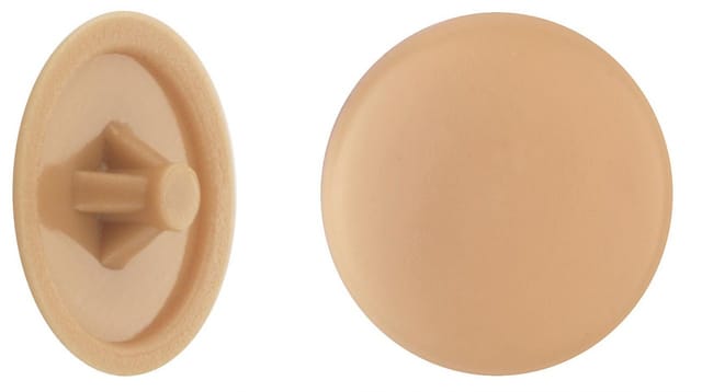 Abdeckkappen ø 12 mm für pz Schrauben hellbraun - 50 Stk. Abdeckkappen