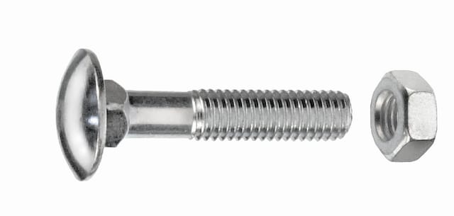 Schlossschrauben M6 x 50 mm, 20 Stück Schlossschrauben