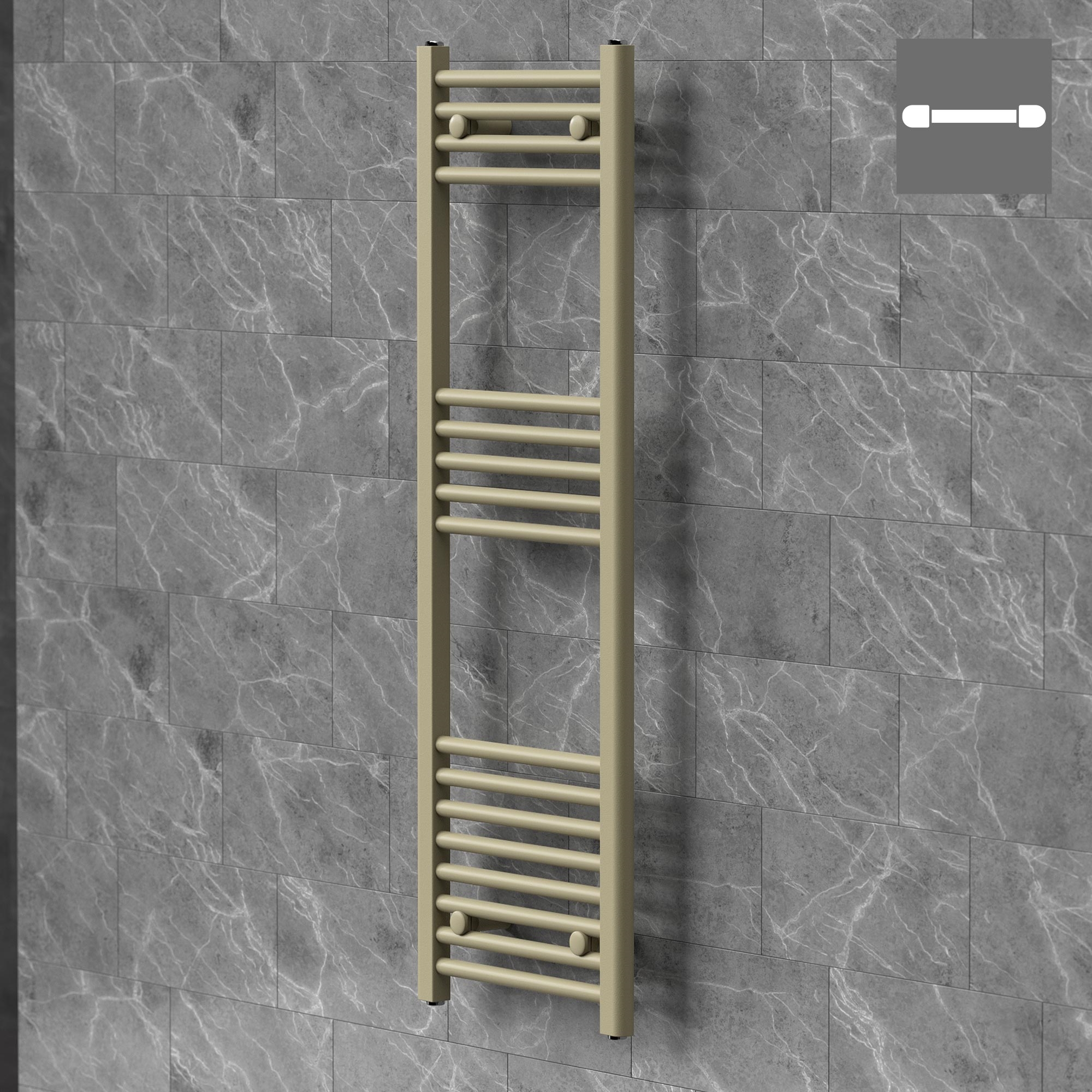 Luxebath Handtuchheizkörper Sahara 400x1200mm Badheizkörper Seitenanschluss