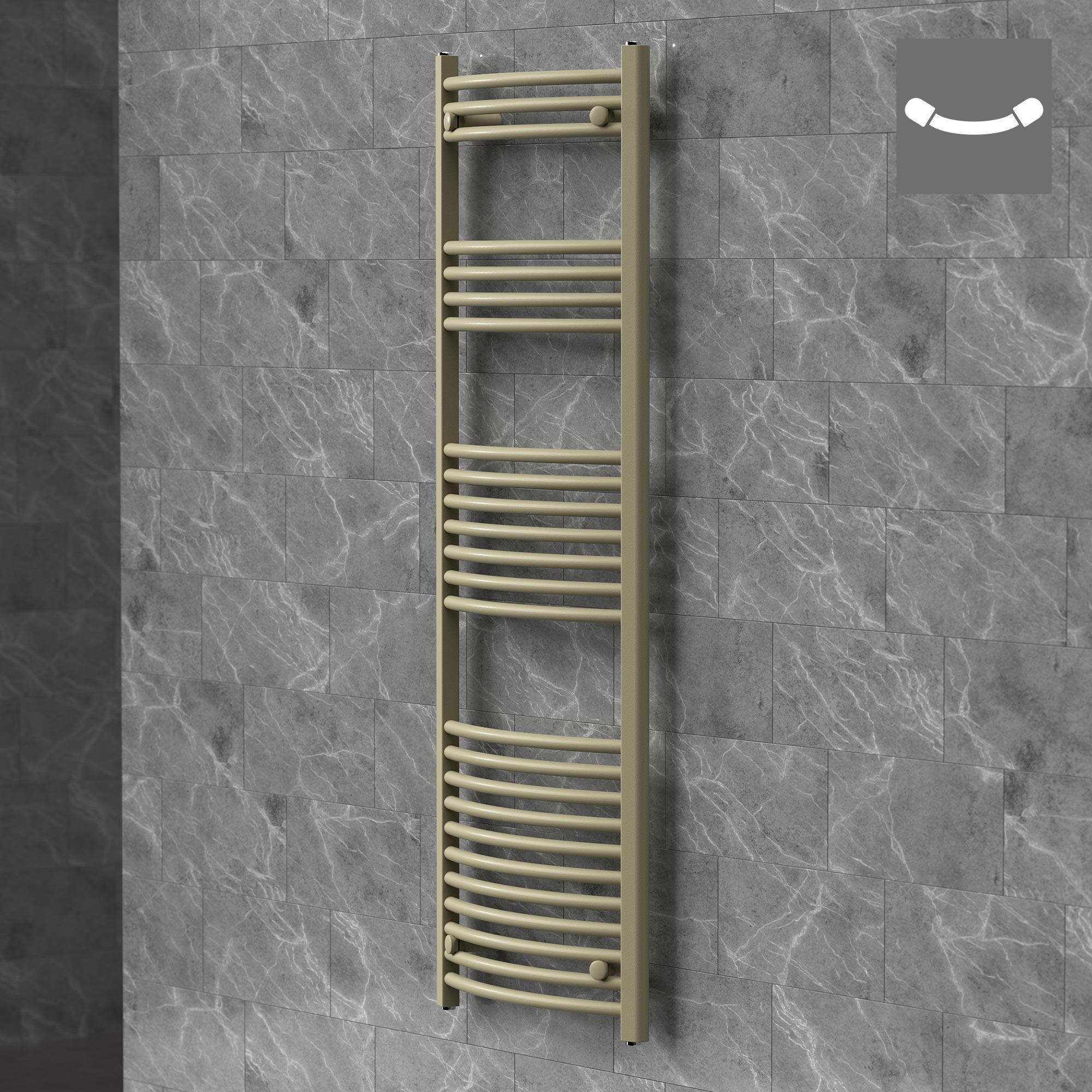 Luxebath Handtuchheizkörper Sahara 500x1500mm Badheizkörper Seitenanschluss