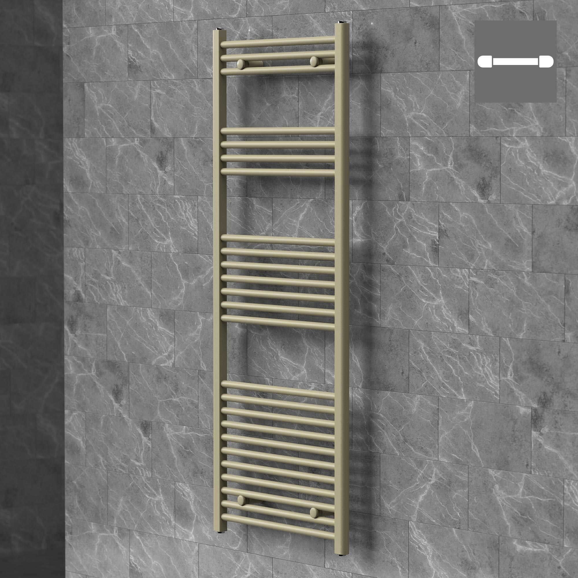 Luxebath Handtuchheizkörper Sahara 600x1500mm Badheizkörper Seitenanschluss